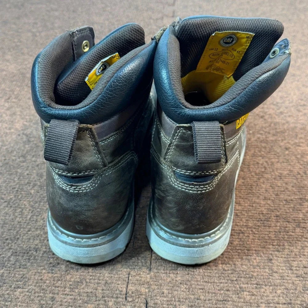 A- Caterpillar Excavator Superlite Mens Work Boots Brown Leather 12 P51074 EH SR